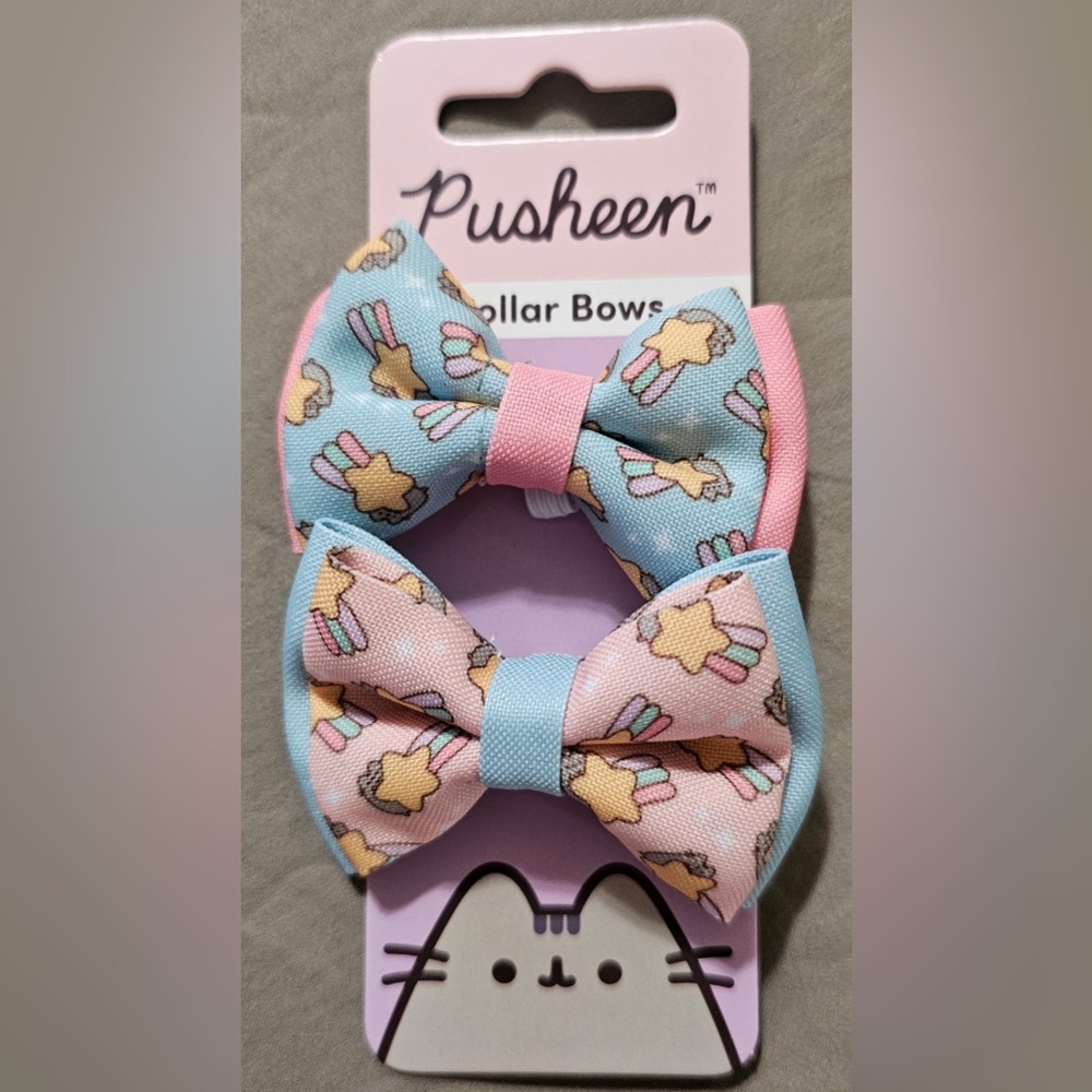 Pusheen Cat Collar Bow Set
